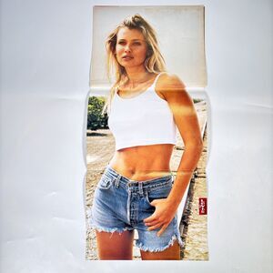 Sexy hot Woman blonde centerfold CF Levi's jean shorts Print Ad Pinup Poster art